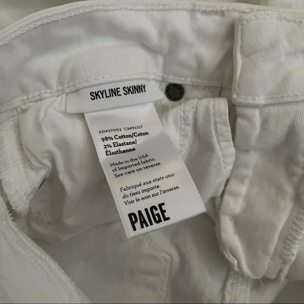 PAIGE White Skyline Skinny Jeans - Picture 6 of 8